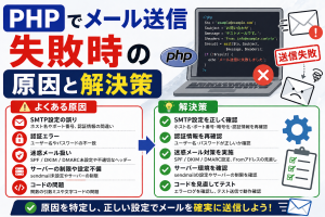 PHPでメール送信失敗時の原因と解決策