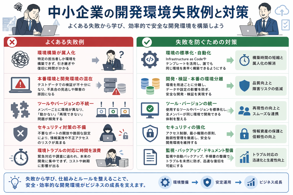 中小企業の開発環境失敗例と対策
