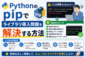 Pythonのpipでライブラリ導入問題を解決する方法