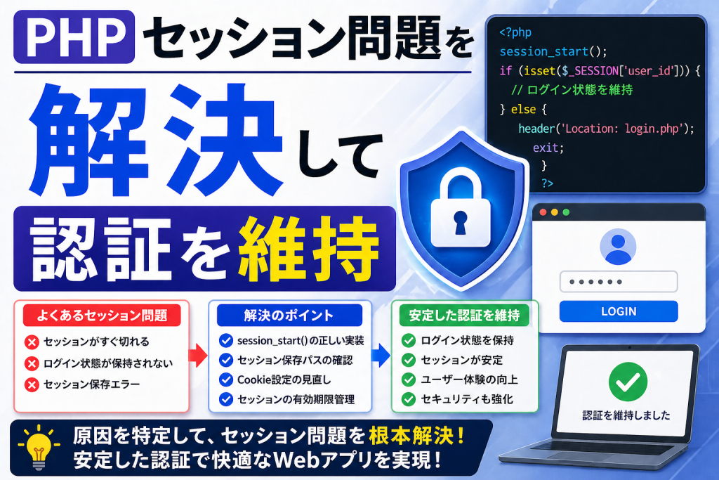 PHPセッション問題を解決して認証を維持