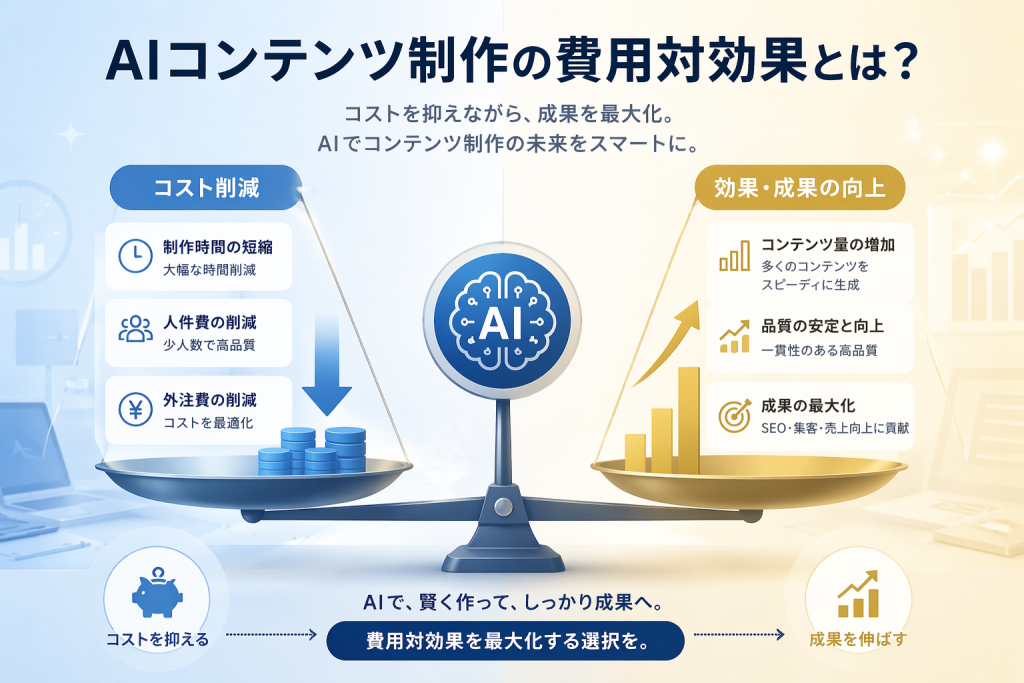 AIコンテンツ制作の費用対効果とは？