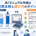 AIマニュアル作成の費用比較と選び方のポイント