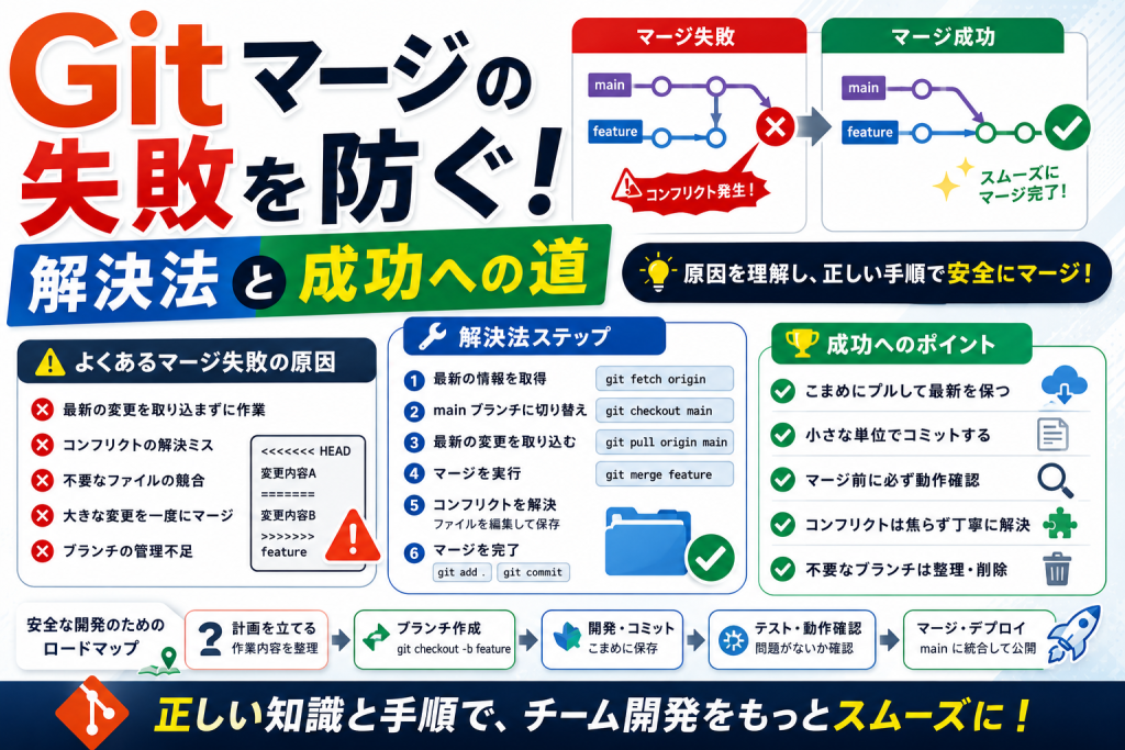 Gitマージの失敗を防ぐ！解決法と成功への道