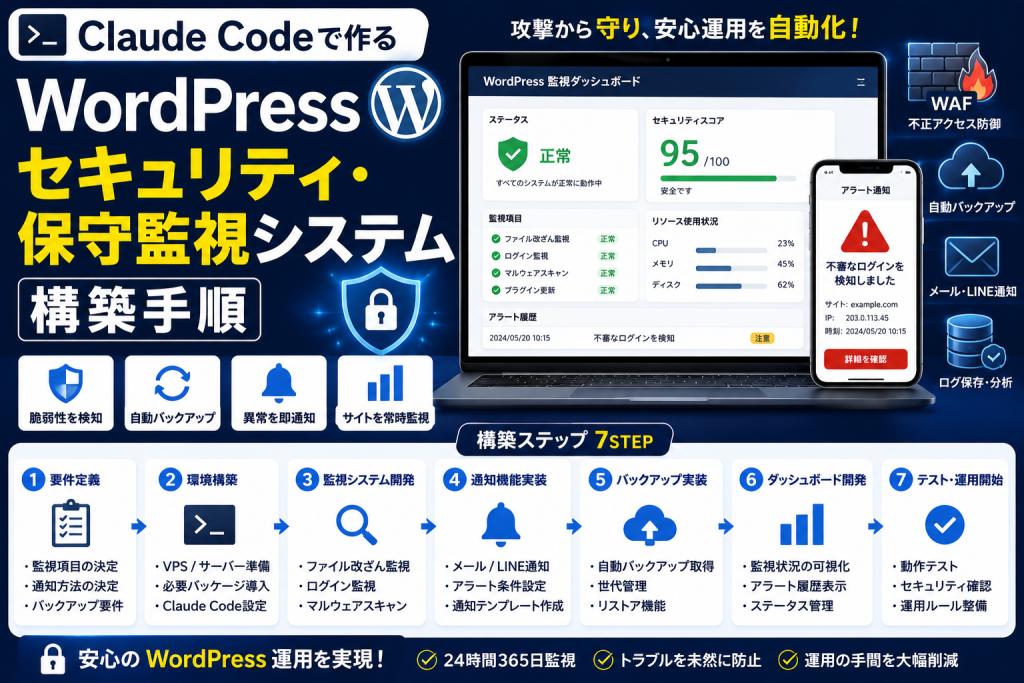 Claude Codeで作るWordPressセキュリティ・保守監視システム構築手順